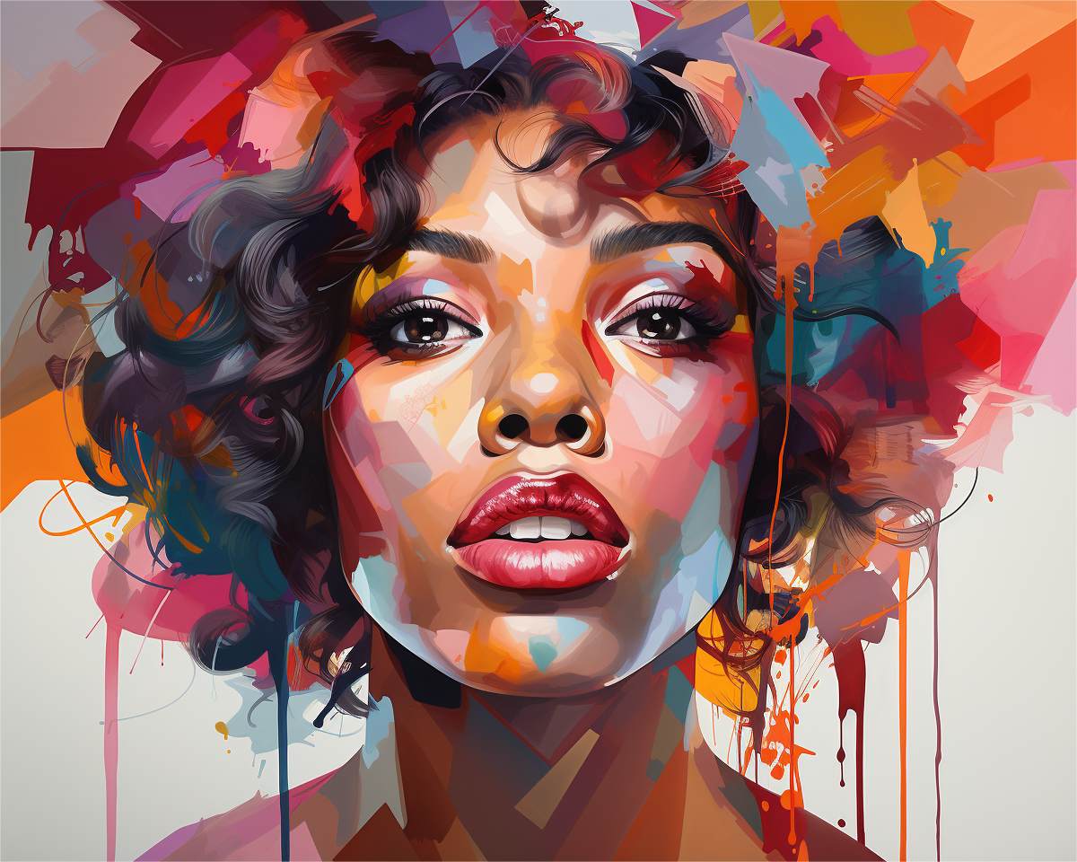 Striking portrait of colour