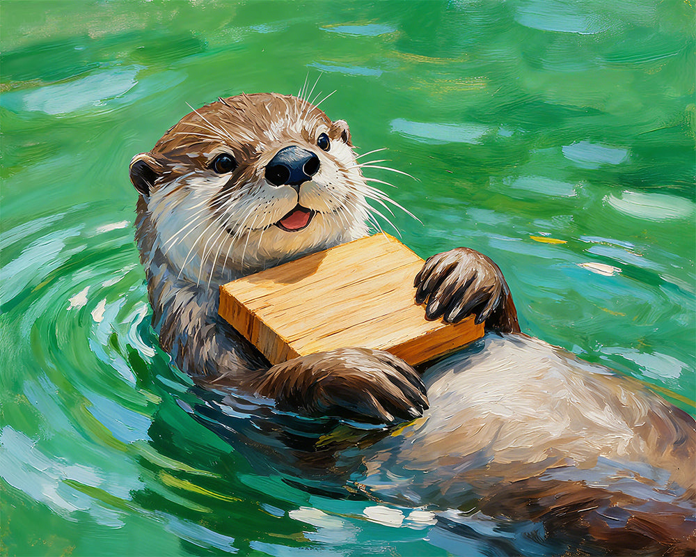 Otter in Green Waters