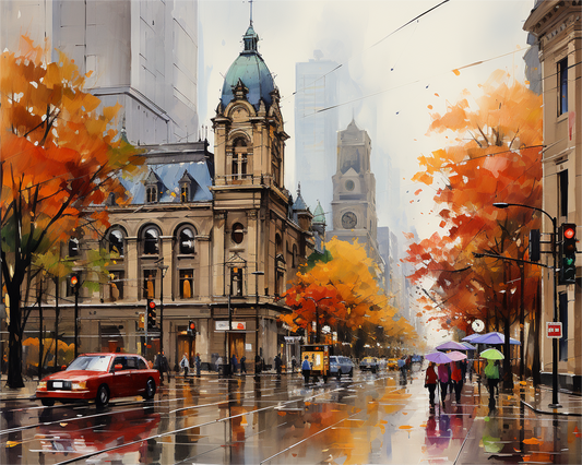 European Alley in the Rain