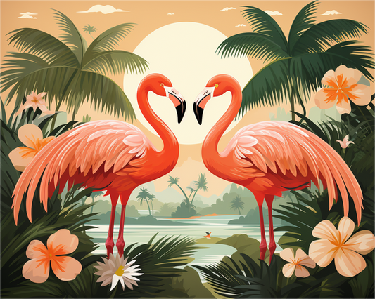 Flamingo Heart Duo