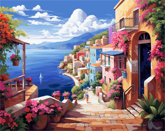 Coastal Village Sunrise