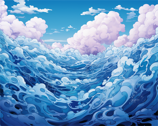 Blue Crest Ocean Wave