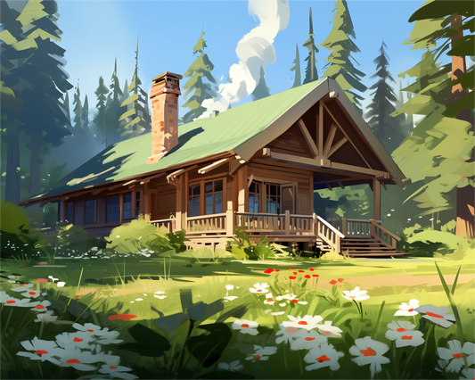 Cabin in Morning Light