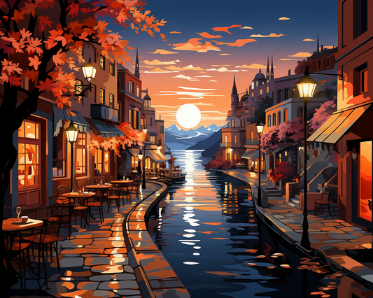 Old Town Evening Glow