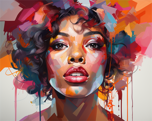 Striking portrait of colour