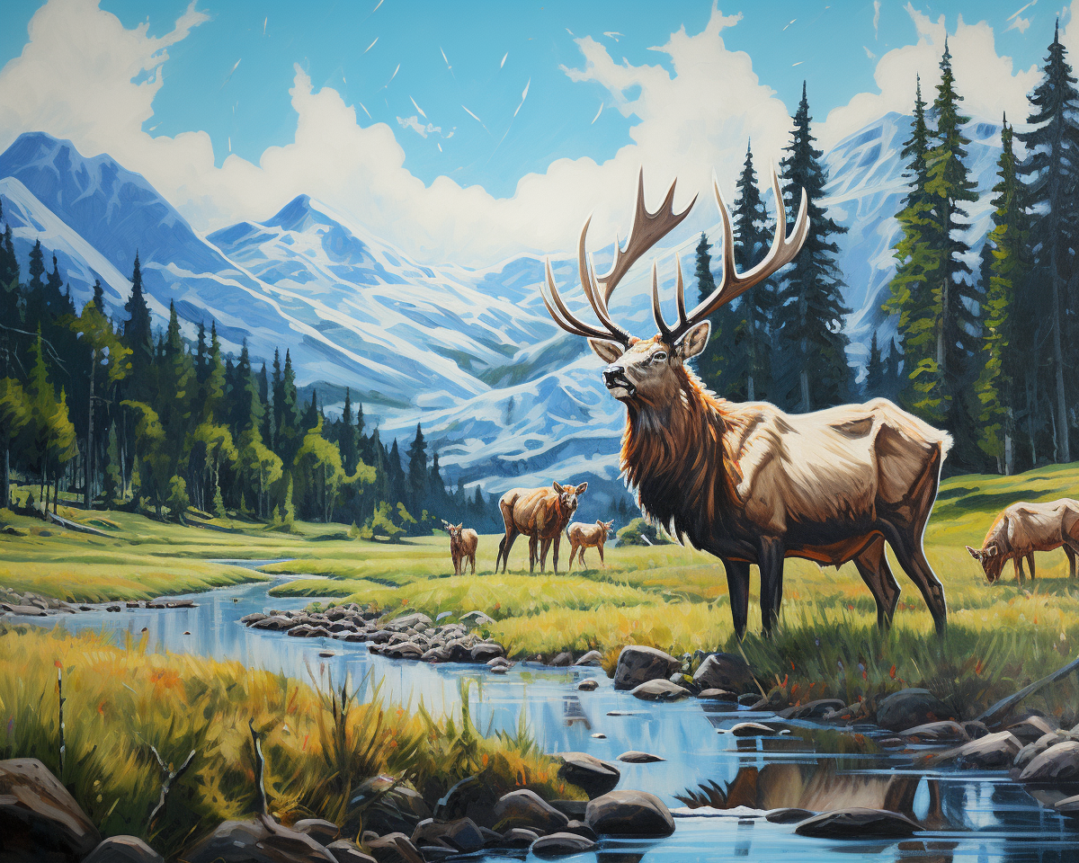 Mountain Elk Majesty