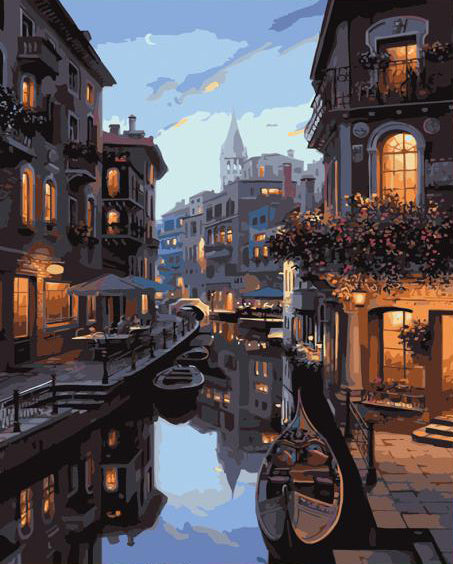 Evening Canal Café