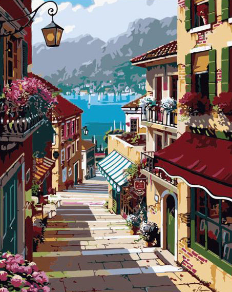 Sunlit Steps to the Sea