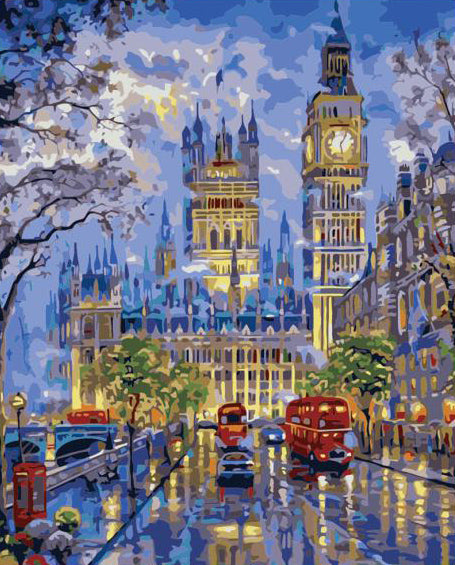 Westminster Glow in the Rain