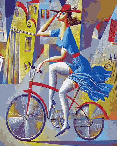 Red Bicycle in the City