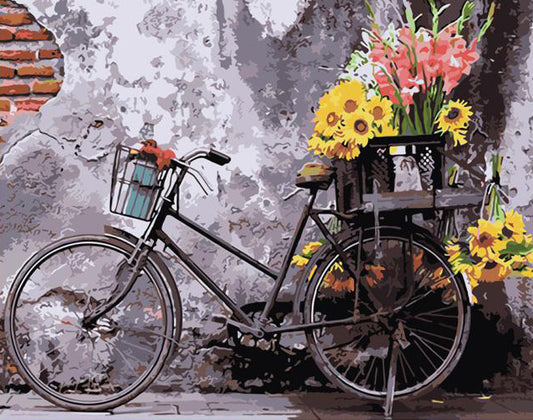 Bicycle Against Weathered Wall
