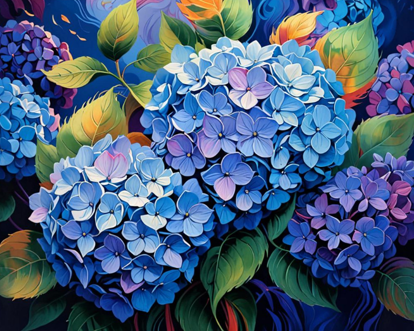 Blue Hydrangea Harmony