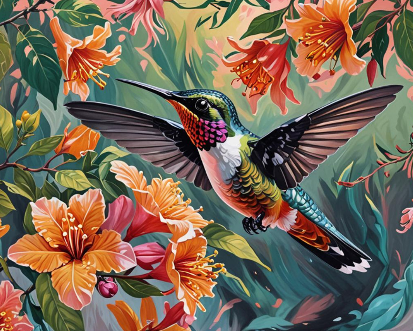 Tropical Rainbow Bird
