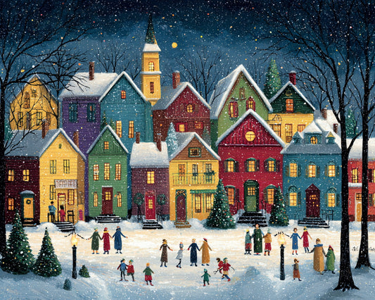 Snowy Lantern Village