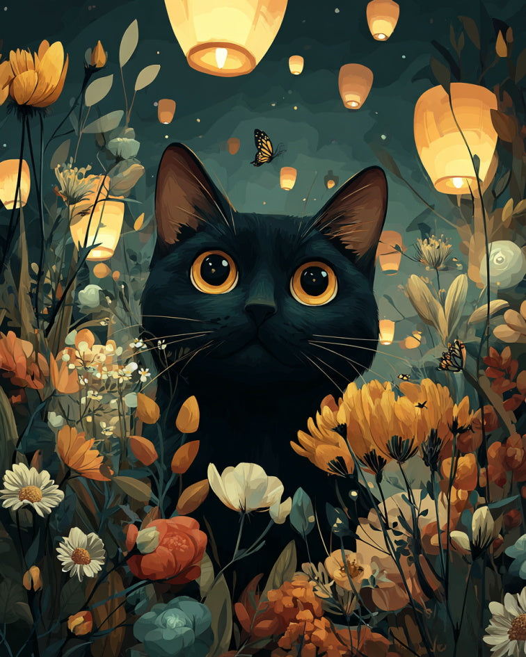 Night Garden Cat