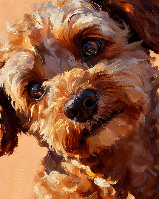 Curly Pup Close‑Up