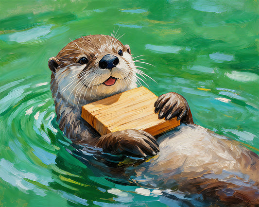Otter in Green Waters