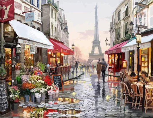 Parisian Café Twilight