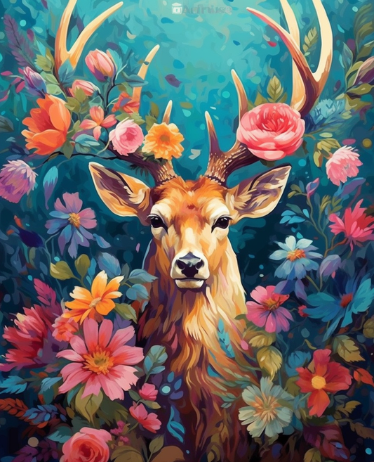 Deer in Bloom